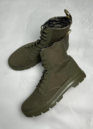 Ботинки dr martens combs 2 olive оригинал хаки др мартинс3 фото