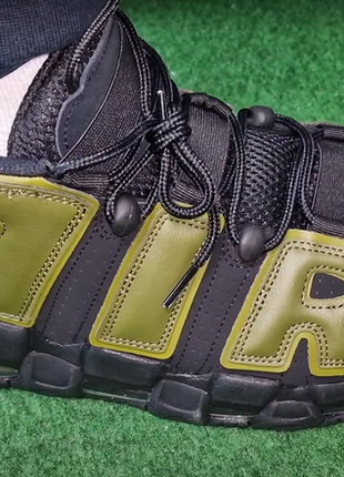 Кроссовки nike air more uptempo black green