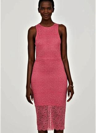 Кружевное миди платье h&m