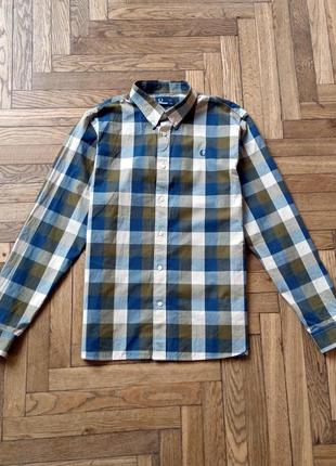 Стильна чоловіча сорочка fred perry winter twill gingham