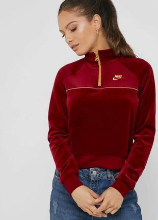 Женская велюровая кофта nike xs sportswear оригинал, новый, с бирками