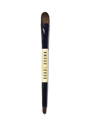 Пензлик міні для нанесення тіней bobbi brown mini dual ended ultra fine eyeliner brush & cream shadow brush