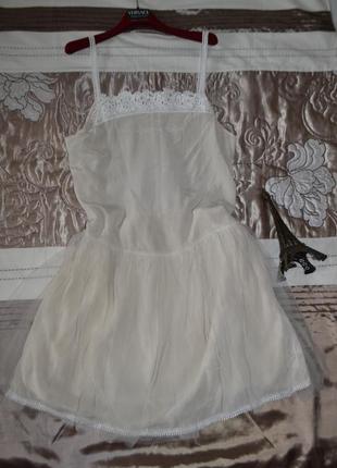 Оверсайз шелковый сарафан платье кружево фатин3 фото