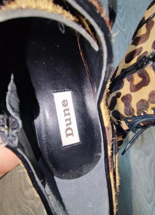 Кожаные туфли, баттильоны с ворсом, леопардовый принт 40р.7 фото