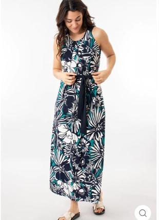 Новое контрастное платье с пальмовым цветом 48-50 розмір2 фото