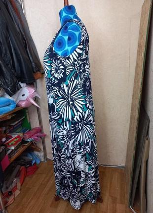 Новое контрастное платье с пальмовым цветом 48-50 розмір5 фото