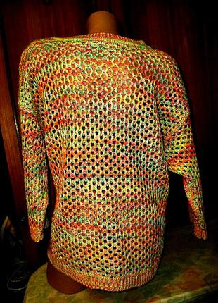 Брендовый стильный свитер свитерок - сетка, размер 16 свободный3 фото
