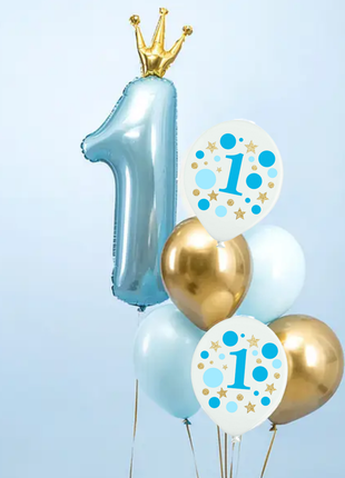 Набір кульок для хлопчика кульки на рік хлопчику шарики на годик кульки на день народження1 фото