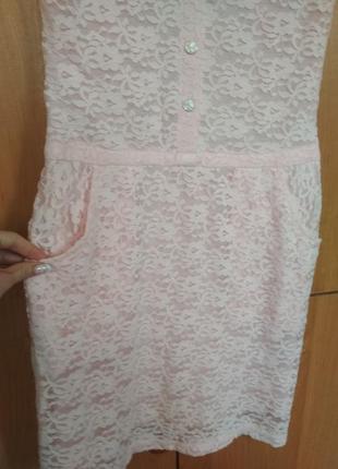 Ніжно-рожеве плаття.  гіпюр. 42 розмір.2 фото