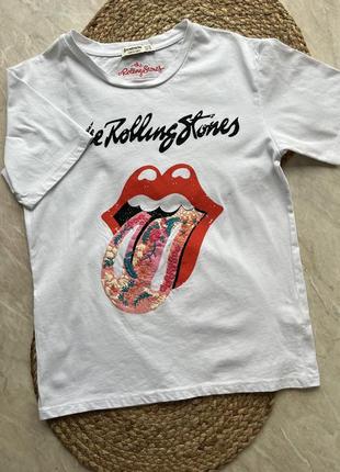 Футболка xs stradivarius the rolling stones