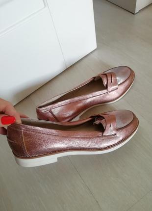 Туфли мокасины лоферы andre оригинал, кожа 38(25см)