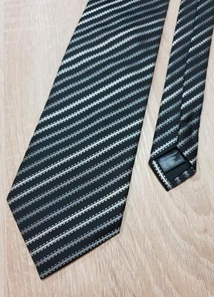 Greenwoods - краватка чорна у смужку - чоловіча галстук мужской