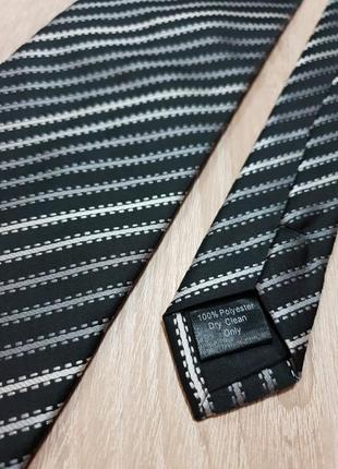 Greenwoods - галстук черный в полоску - мужская галстук мужественный3 фото