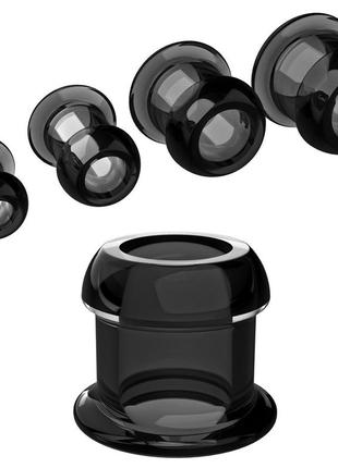 Пробка для анального туннеля силиконовая чёрная размер 3