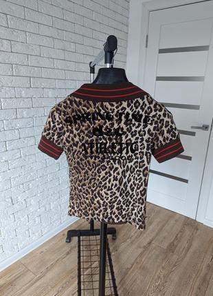 Dolche &amp; gabbana d&amp;g brown leopard cotton knit v-neck crop jacket2 фото