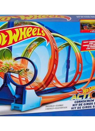 Трек hot wheels action corkscrew twist спіраль петля оригінал