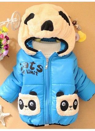 Детская куртка "панда" размер 98, 92