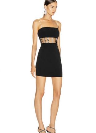 Бандажное черное платье