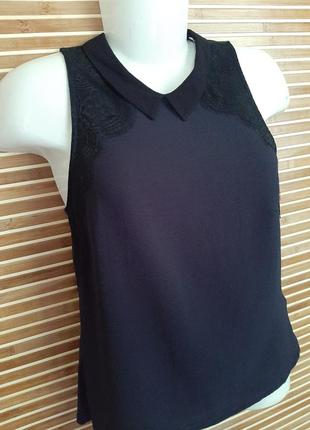 Майка,блузка,футболка с кружевом naf naf