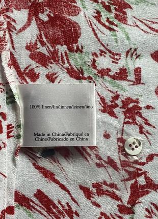 Дизайнерская блуза, рубашка, laura, ashley, цветочный принт, лён, натуральная,10 фото