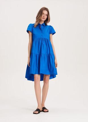 🔵 стильное синее платье reserved 🔵