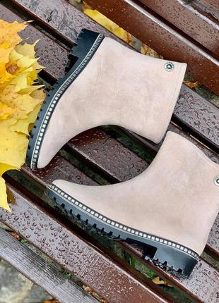 Распродажа 🏷 ботинки демисезон силиконовые с замшевым напылением от дождя1 фото