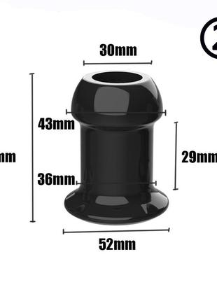 Пробка для анального туннеля силиконовая чёрная размер 1