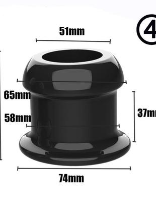 Пробка для анального туннеля силиконовая чёрная размер 1