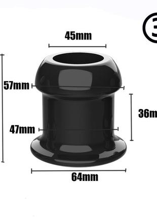 Пробка для анального туннеля силиконовая чёрная размер 1