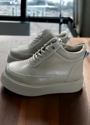 Кожаные ботинки, демисезон