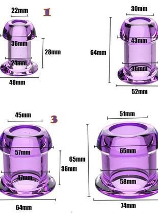 Анальная пробка фиолетовая размер 1