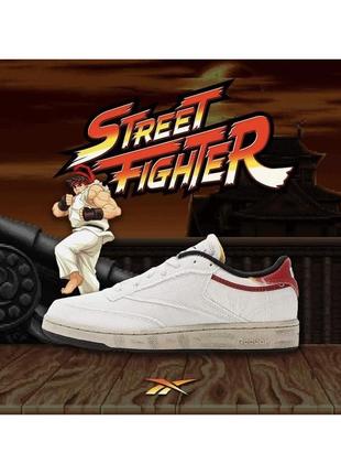Чоловічі білі кросівки reebok street fighter club c 85 mens shoes white gz9543