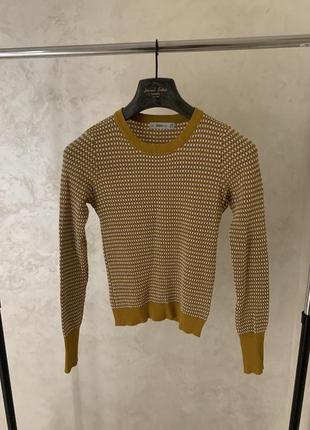 Свитер zara knit горчичный джемпер2 фото