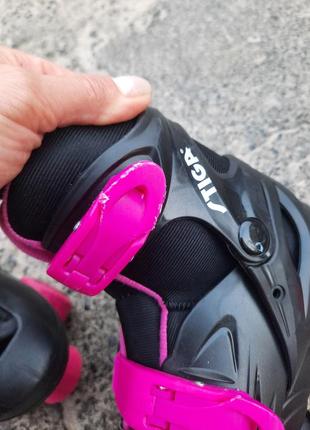 Розсувні ролики квади роликові ковзани stiga twiller roller-skate pink, р.30-337 фото