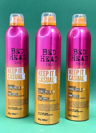 ‼️лак для волосся tigi bed head keep it casual hairspray гнучка фіксація 2, 400 мл‼️