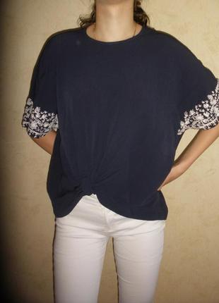 Лаконічна нарядна блузка  блузон вишиванка french connection віскоза