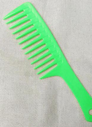 Парикмахерская профессиональная расческа с редкими зубьями в украине зеленый цвет