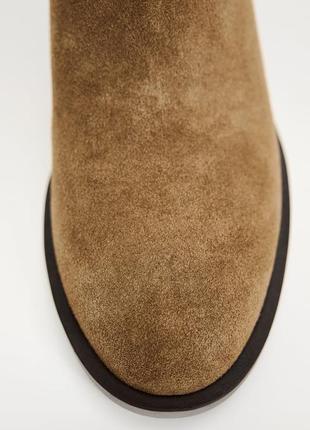 Кожаные ботинки коричневые с пряжками zara new5 фото