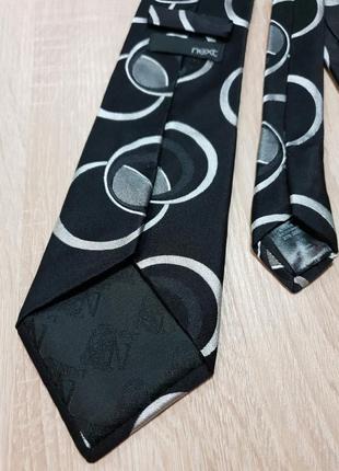 Next - галстук шелковая черная - мужская галстук мужской мужской5 фото