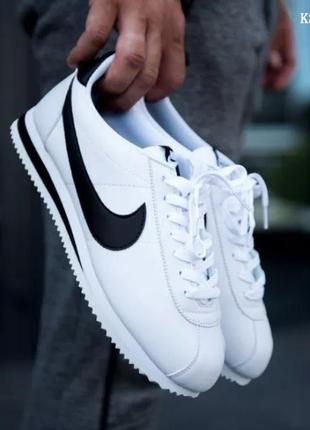 Кроссовки nike cortez бело-черные