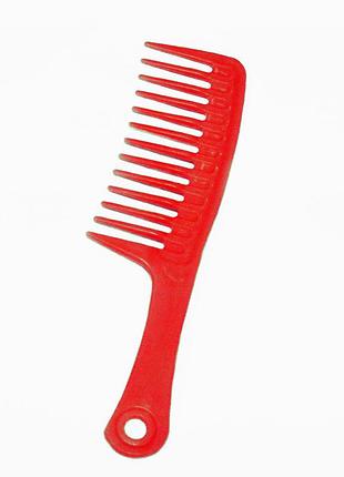 Парикмахерская профессиональная расческа с редкими зубьями в украине красный цвет