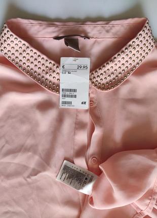 Блуза жіноча h&m eur54, нова, рожева9 фото