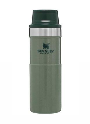 Термокружка stanley® trigger-action travel mug 16 oz. hammertone green
