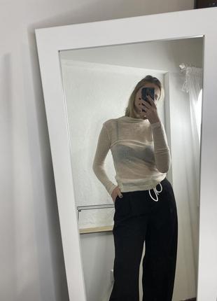 Штани брюки зара zara з подвійним поясом wide leg3 фото