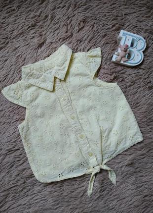 Стильная рубашка на завязке с вышивкой/кофточка/топ/блузка/блуза на девочку