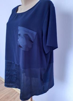 👚летняя блуза цвета кобальт тм 'new look' р-р 24692, 52 eur, 56-58 укр2 фото