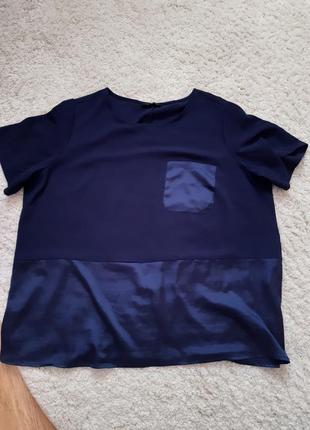 👚летняя блуза цвета кобальт тм 'new look' р-р 24692, 52 eur, 56-58 укр5 фото