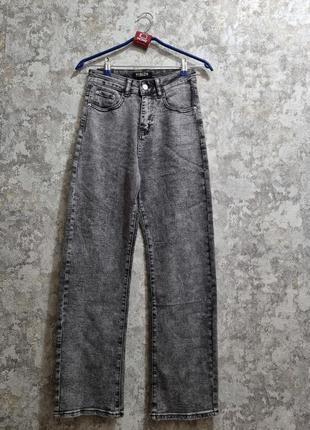 Женские трендовые темно серые стильные джинсы палаццо + ремень в подарок5 фото