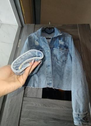 Коромтка джинсова курточка s-m4 фото
