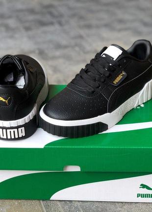 Puma cali black white женские кроссовки пума